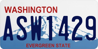 WA license plate ASW1429