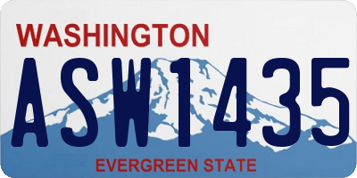 WA license plate ASW1435