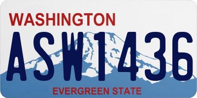 WA license plate ASW1436