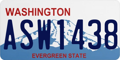 WA license plate ASW1438