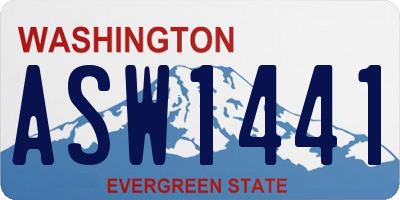 WA license plate ASW1441