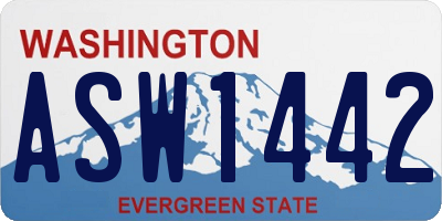 WA license plate ASW1442