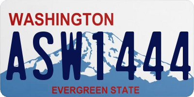 WA license plate ASW1444