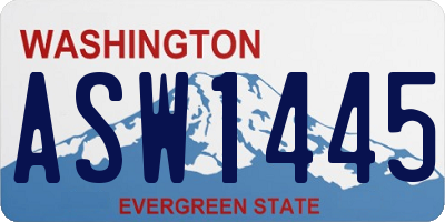 WA license plate ASW1445