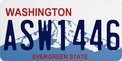 WA license plate ASW1446