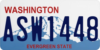 WA license plate ASW1448
