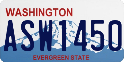 WA license plate ASW1450