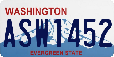 WA license plate ASW1452