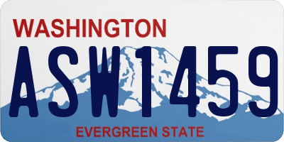 WA license plate ASW1459