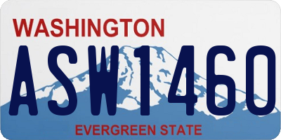 WA license plate ASW1460