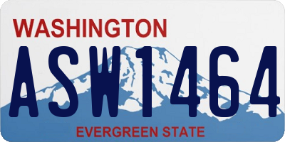 WA license plate ASW1464