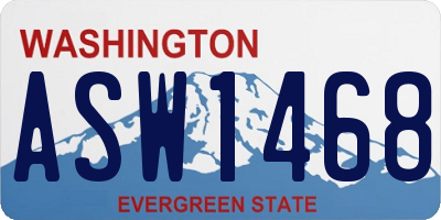 WA license plate ASW1468