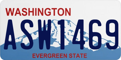 WA license plate ASW1469
