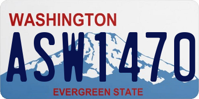 WA license plate ASW1470