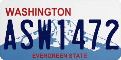 WA license plate ASW1472