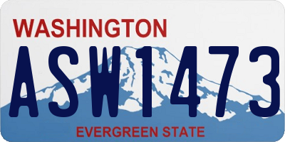 WA license plate ASW1473