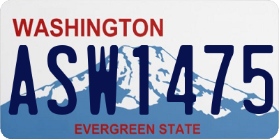 WA license plate ASW1475
