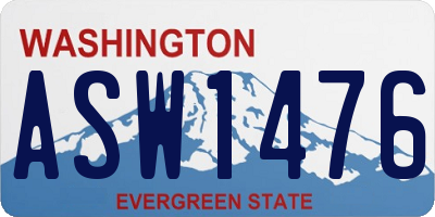 WA license plate ASW1476