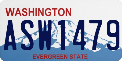 WA license plate ASW1479