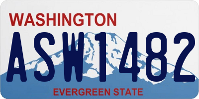 WA license plate ASW1482