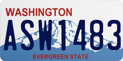 WA license plate ASW1483