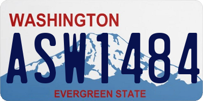 WA license plate ASW1484