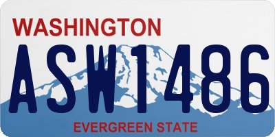 WA license plate ASW1486