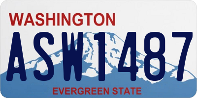 WA license plate ASW1487