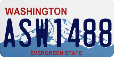 WA license plate ASW1488