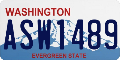 WA license plate ASW1489