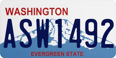 WA license plate ASW1492