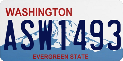 WA license plate ASW1493