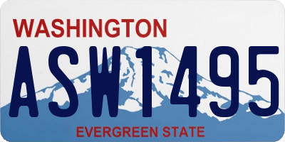 WA license plate ASW1495
