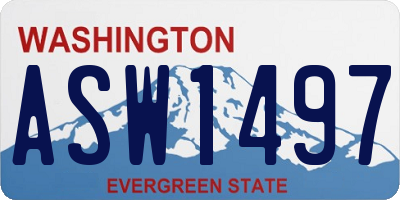 WA license plate ASW1497