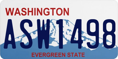 WA license plate ASW1498