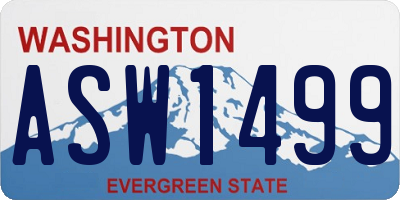 WA license plate ASW1499
