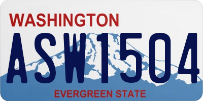 WA license plate ASW1504