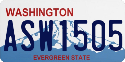 WA license plate ASW1505