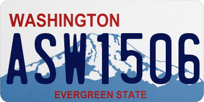WA license plate ASW1506