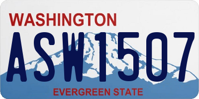 WA license plate ASW1507
