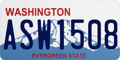 WA license plate ASW1508