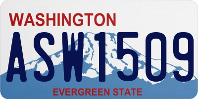 WA license plate ASW1509
