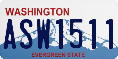 WA license plate ASW1511