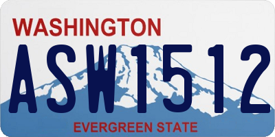 WA license plate ASW1512