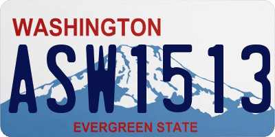 WA license plate ASW1513