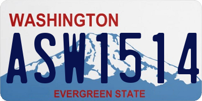 WA license plate ASW1514