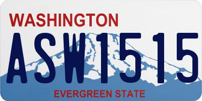 WA license plate ASW1515