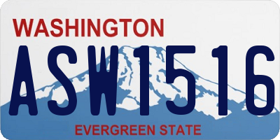 WA license plate ASW1516