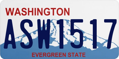 WA license plate ASW1517
