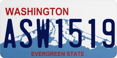 WA license plate ASW1519